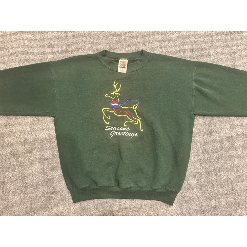 VTG Pepsi 90s Reindeer Holiday Sweater Fruit of the Loom Season Greetings Medium